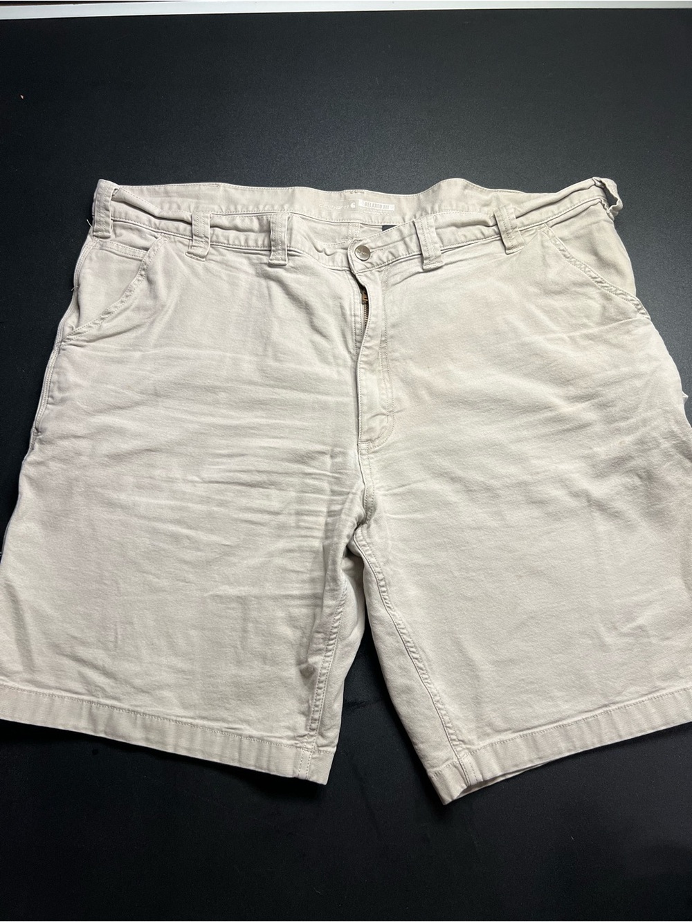 Carhartt Men's Light Khaki Flat Front Cotton Shorts size 44